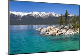 Lake Tahoe & Mountains-null-Mounted Art Print