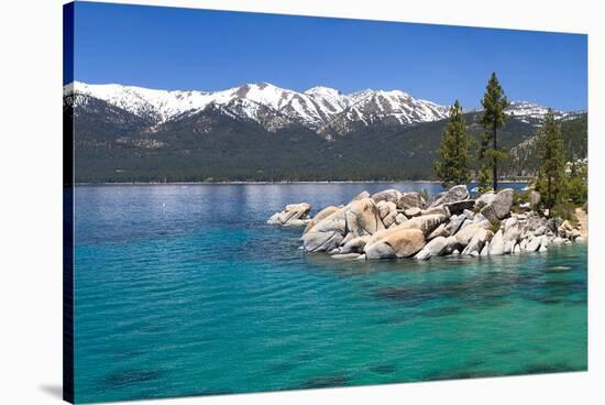 Lake Tahoe & Mountains-null-Stretched Canvas