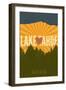 Lake Tahoe, Nevada - Heart and Mountains-Lantern Press-Framed Art Print