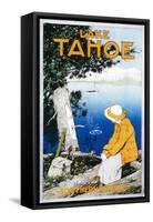 Lake Tahoe Promotional Poster - Lake Tahoe, CA-Lantern Press-Framed Stretched Canvas