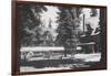 Lake Tahoe Tavern in Lake Tahoe, CA Photograph - Lake Tahoe, CA-Lantern Press-Framed Art Print