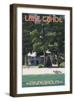 Lake Tahoe - Vikinsholm Castle-Lantern Press-Framed Art Print