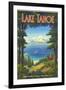 Lake Tahoe-Kerne Erickson-Framed Giclee Print