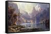 Lake Tahoe-Albert Bierstadt-Framed Stretched Canvas