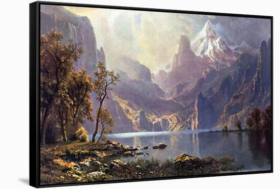 Lake Tahoe-Albert Bierstadt-Framed Stretched Canvas