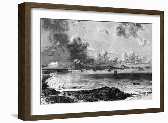 Lake Taupo, North Island, New Zealand, 1886-Eugene Ciceri-Framed Giclee Print