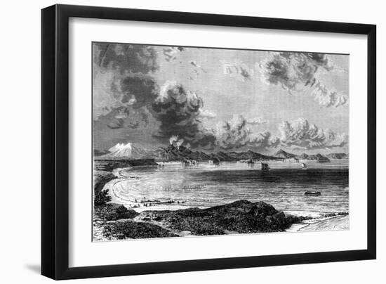 Lake Taupo, North Island, New Zealand, 1886-Eugene Ciceri-Framed Giclee Print