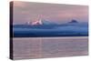 Lake Taupo with Mount Ruapehu and Mount Ngauruhoe at Dawn-Stuart-Stretched Canvas