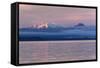 Lake Taupo with Mount Ruapehu and Mount Ngauruhoe at Dawn-Stuart-Framed Stretched Canvas