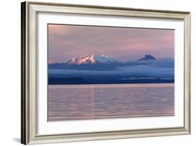 Lake Taupo with Mount Ruapehu and Mount Ngauruhoe at Dawn-Stuart-Framed Photographic Print