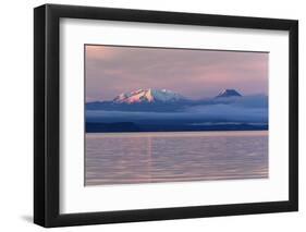 Lake Taupo with Mount Ruapehu and Mount Ngauruhoe at Dawn-Stuart-Framed Photographic Print