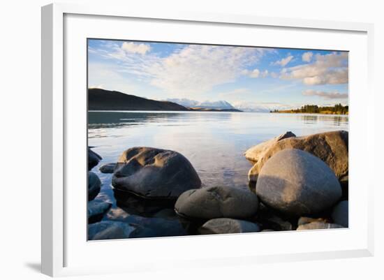 Lake Tekapo in Evening Light, Southern Lakes, Canterbury Region, South Island, New Zealand, Pacific-Matthew Williams-Ellis-Framed Photographic Print