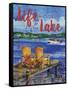 Lake Time Vertical II-Paul Brent-Framed Stretched Canvas