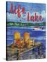 Lake Time Vertical II-Paul Brent-Stretched Canvas