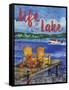 Lake Time Vertical II-Paul Brent-Framed Stretched Canvas