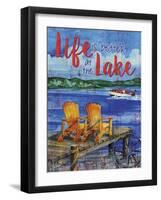 Lake Time Vertical II-Paul Brent-Framed Art Print