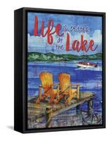 Lake Time Vertical II-Paul Brent-Framed Stretched Canvas