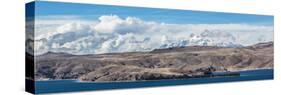 Lake Titicaca and the Cordillera Real Mountain Range in the Background-Alex Saberi-Stretched Canvas