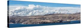 Lake Titicaca and the Cordillera Real Mountain Range in the Background-Alex Saberi-Stretched Canvas