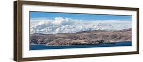 Lake Titicaca and the Cordillera Real Mountain Range in the Background-Alex Saberi-Framed Photographic Print