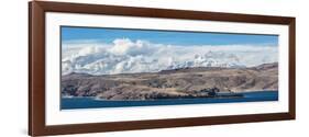 Lake Titicaca and the Cordillera Real Mountain Range in the Background-Alex Saberi-Framed Photographic Print