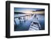 Lake Titicaca Pier at Sunset, Copacabana, Bolivia, South America-Matthew Williams-Ellis-Framed Photographic Print