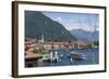 Lake Tourist Boat Arriving, Bellagio, Lake Como, Italian Lakes, Lombardy, Italy, Europe-James Emmerson-Framed Photographic Print