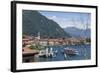 Lake Tourist Boat Arriving, Bellagio, Lake Como, Italian Lakes, Lombardy, Italy, Europe-James Emmerson-Framed Photographic Print