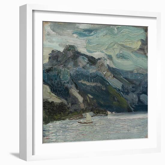 Lake Traun with Mountain Sleeping Greek, 1907-Richard Gerstl-Framed Giclee Print