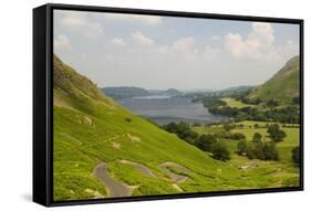 Lake Ullswater from Martindale Road, Lake District National Park, Cumbria, England-James Emmerson-Framed Stretched Canvas