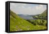 Lake Ullswater from Martindale Road, Lake District National Park, Cumbria, England-James Emmerson-Framed Stretched Canvas