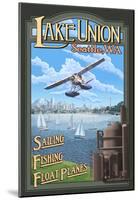 Lake Union Float Plane, Seattle, Washington-null-Mounted Poster