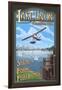 Lake Union Float Plane, Seattle, Washington-Lantern Press-Framed Art Print