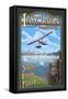 Lake Union Float Plane, Seattle, Washington-Lantern Press-Framed Stretched Canvas