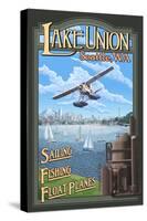 Lake Union Float Plane, Seattle, Washington-Lantern Press-Stretched Canvas
