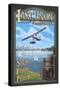 Lake Union Float Plane, Seattle, Washington-Lantern Press-Stretched Canvas