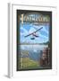 Lake Union Float Plane, Seattle, Washington-Lantern Press-Framed Art Print