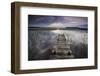 Lake Usma Viewed from a Mooring Stage on Moricsala Island with Dark Clouds, Moricsala, Latvia-López-Framed Photographic Print