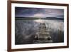 Lake Usma Viewed from a Mooring Stage on Moricsala Island with Dark Clouds, Moricsala, Latvia-López-Framed Photographic Print