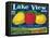 Lake View Apple Label - Watsonville, CA-Lantern Press-Framed Stretched Canvas