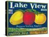 Lake View Apple Label - Watsonville, CA-Lantern Press-Stretched Canvas