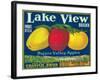 Lake View Apple Label - Watsonville, CA-Lantern Press-Framed Art Print