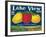 Lake View Apple Label - Watsonville, CA-Lantern Press-Framed Art Print