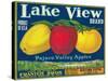 Lake View Apple Label - Watsonville, CA-Lantern Press-Stretched Canvas