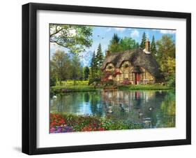 Lake View Cottage (Variant 1)-Dominic Davison-Framed Art Print