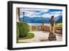 Lake View From a Villa Terrace, Lake Como, Italy-George Oze-Framed Photographic Print