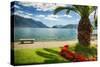 Lake View From Menaggio-George Oze-Stretched Canvas