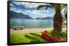 Lake View From Menaggio-George Oze-Framed Stretched Canvas