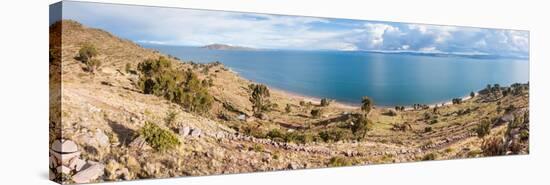 Lake viewed from an island, Lake Titicaca, Taquile Island, Peru-null-Stretched Canvas