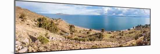 Lake viewed from an island, Lake Titicaca, Taquile Island, Peru-null-Mounted Photographic Print